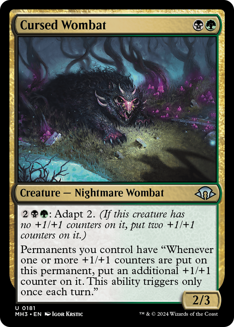 Cursed Wombat [Modern Horizons 3] | Gaming Infinity