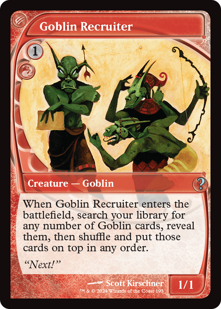 Goblin Recruiter (Future Sight) [Mystery Booster 2] | Gaming Infinity