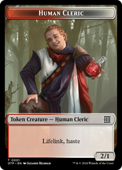 Mercenary // Human Cleric Double-Sided Token [Outlaws of Thunder Junction Tokens] | Gaming Infinity