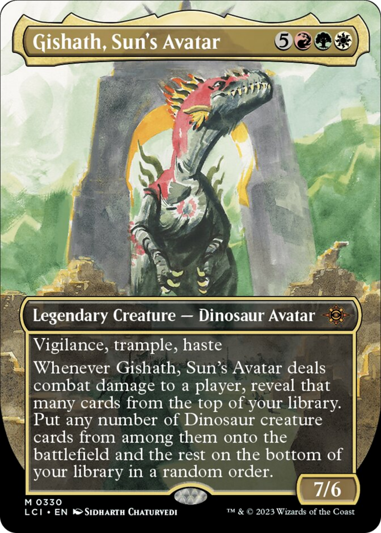 Gishath, Sun's Avatar (Borderless) [The Lost Caverns of Ixalan] | Gaming Infinity