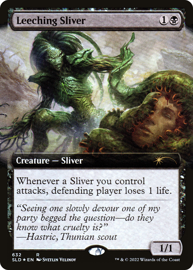 Leeching Sliver (Extended Art) [Secret Lair Drop Promos] | Gaming Infinity