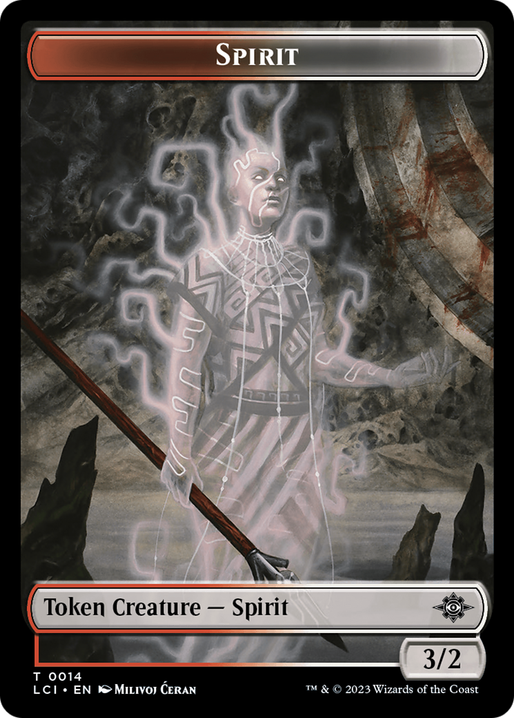 Vampire // Spirit Double-Sided Token [The Lost Caverns of Ixalan Tokens] | Gaming Infinity