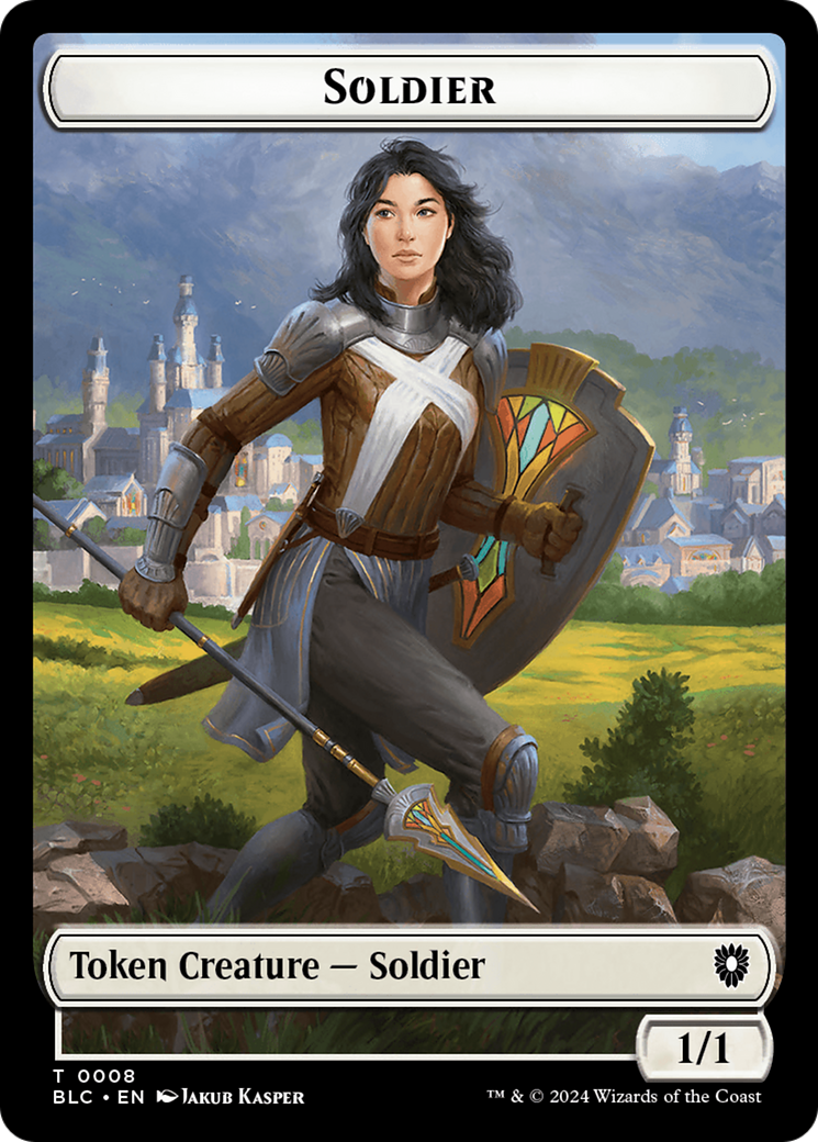 Human // Soldier Double-Sided Token [Bloomburrow Commander Tokens] | Gaming Infinity