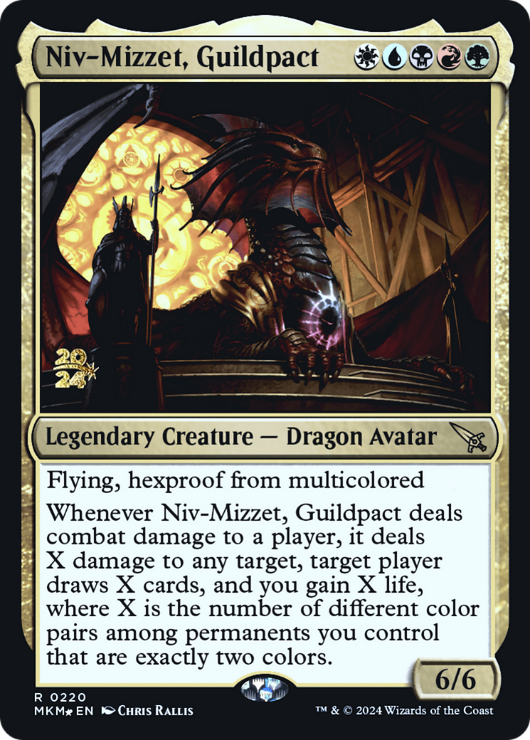 Niv-Mizzet, Guildpact [Murders at Karlov Manor Prerelease Promos] | Gaming Infinity