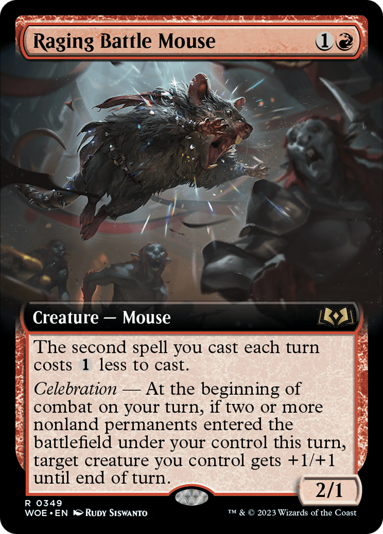 Raging Battle Mouse (Extended Art) [Wilds of Eldraine] | Gaming Infinity