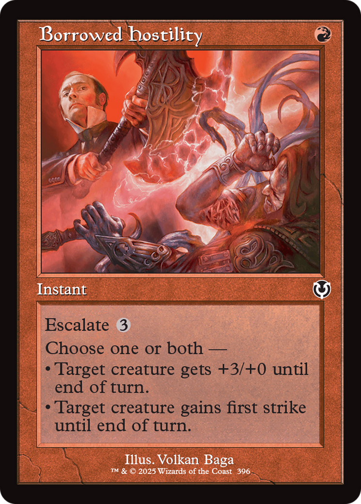 Borrowed Hostility (Retro Frame) [Innistrad Remastered] | Gaming Infinity