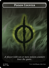 Rabbit // Poison Counter Double-Sided Token [Bloomburrow Commander Tokens] | Gaming Infinity