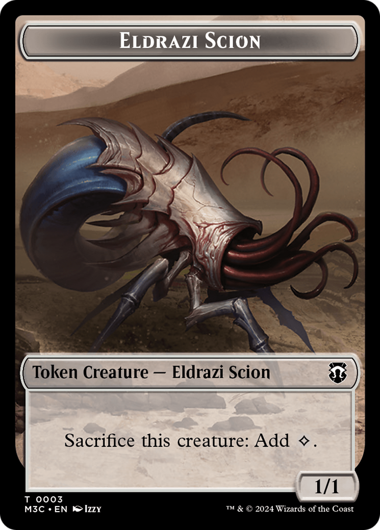 Eldrazi Spawn (Ripple Foil) // Eldrazi Scion Double-Sided Token [Modern Horizons 3 Commander Tokens] | Gaming Infinity