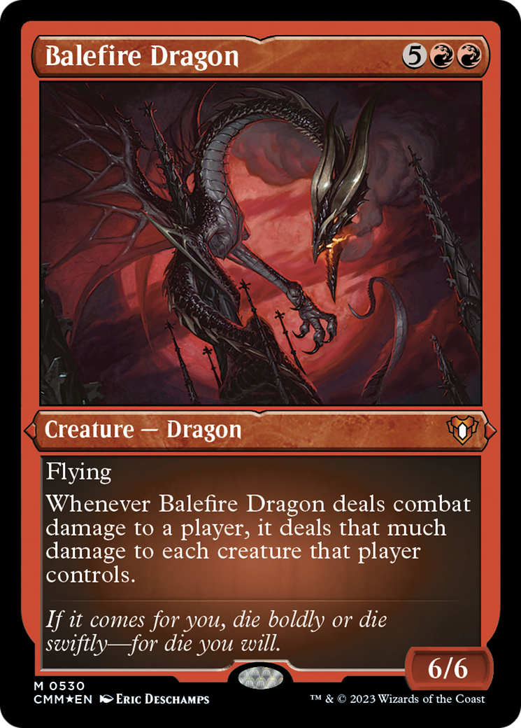 Balefire Dragon (Foil Etched) [Commander Masters] | Gaming Infinity