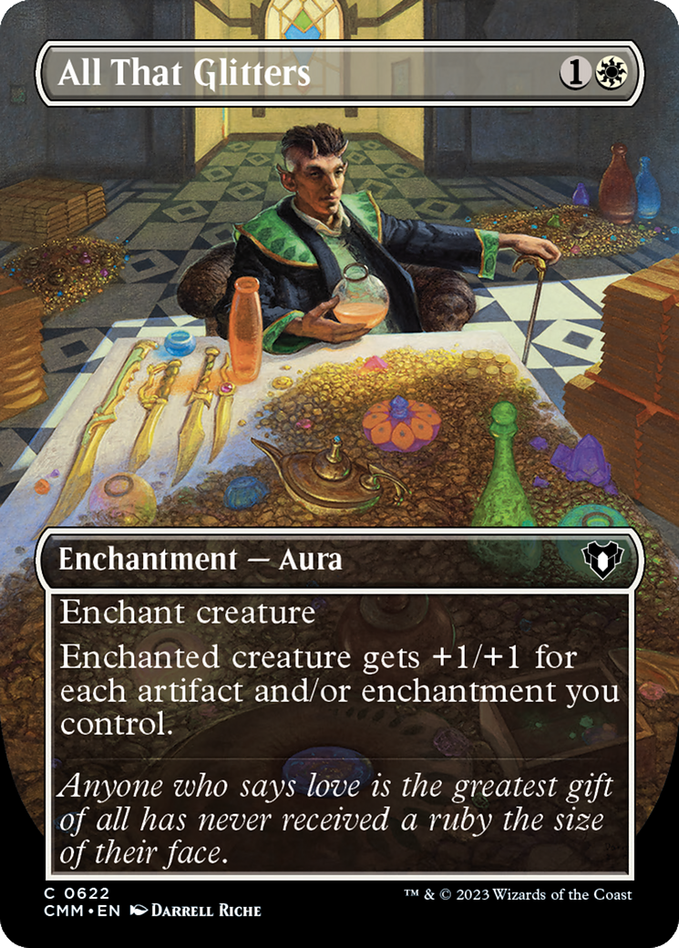 All That Glitters (Borderless Alternate Art) [Commander Masters] | Gaming Infinity