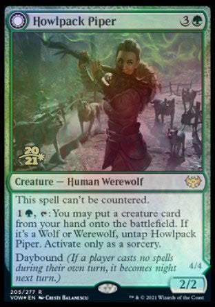 Howlpack Piper // Wildsong Howler [Innistrad: Crimson Vow Prerelease Promos] | Gaming Infinity