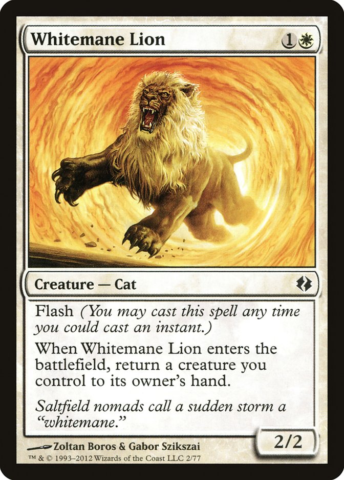 Whitemane Lion [Duel Decks: Venser vs. Koth] | Gaming Infinity
