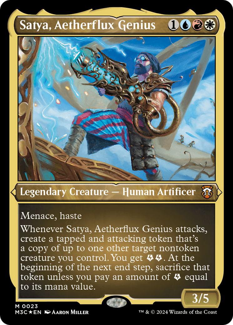 Satya, Aetherflux Genius (Foil Etched) [Modern Horizons 3 Commander] | Gaming Infinity