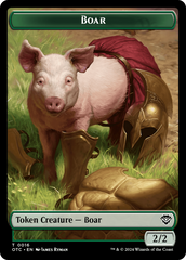 Boar // Drake Double-Sided Token [Outlaws of Thunder Junction Commander Tokens] | Gaming Infinity