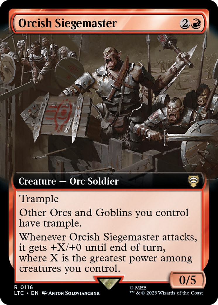 Orcish Siegemaster (Extended Art) [The Lord of the Rings: Tales of Middle-Earth Commander] | Gaming Infinity