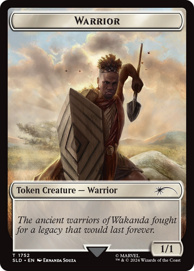 Warrior Token (Rainbow Foil) [Secret Lair Drop Series] | Gaming Infinity