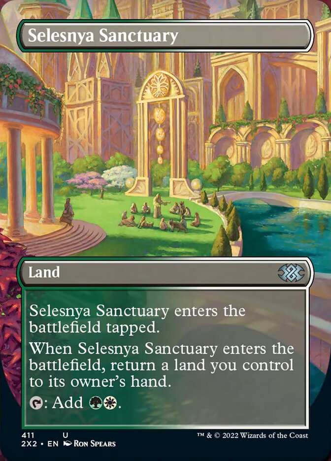 Selesnya Sanctuary (Borderless Alternate Art) [Double Masters 2022] | Gaming Infinity