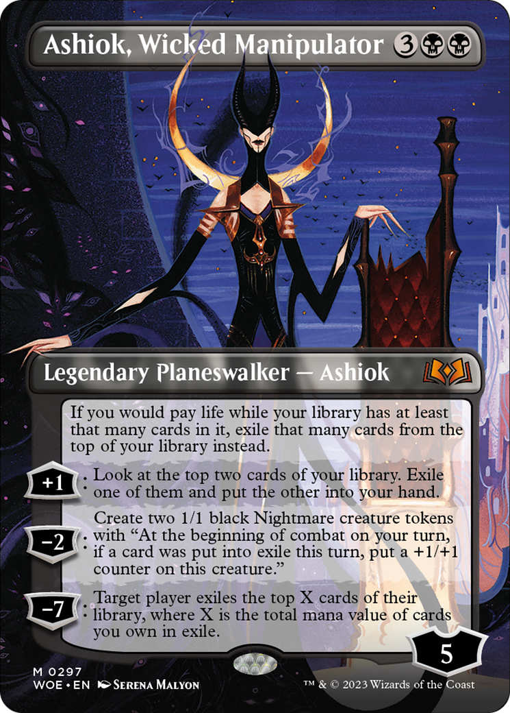 Ashiok, Wicked Manipulator (Borderless Alternate Art) [Wilds of Eldraine] | Gaming Infinity