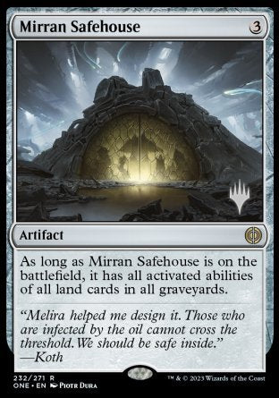Mirran Safehouse (Promo Pack) [Phyrexia: All Will Be One Promos] | Gaming Infinity