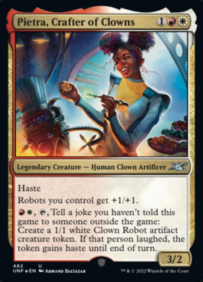 Pietra, Crafter of Clowns (Galaxy Foil) [Unfinity] | Gaming Infinity
