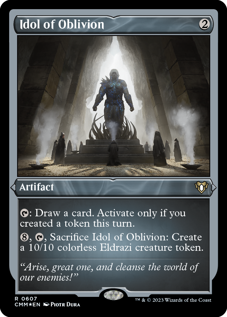 Idol of Oblivion (Foil Etched) [Commander Masters] | Gaming Infinity