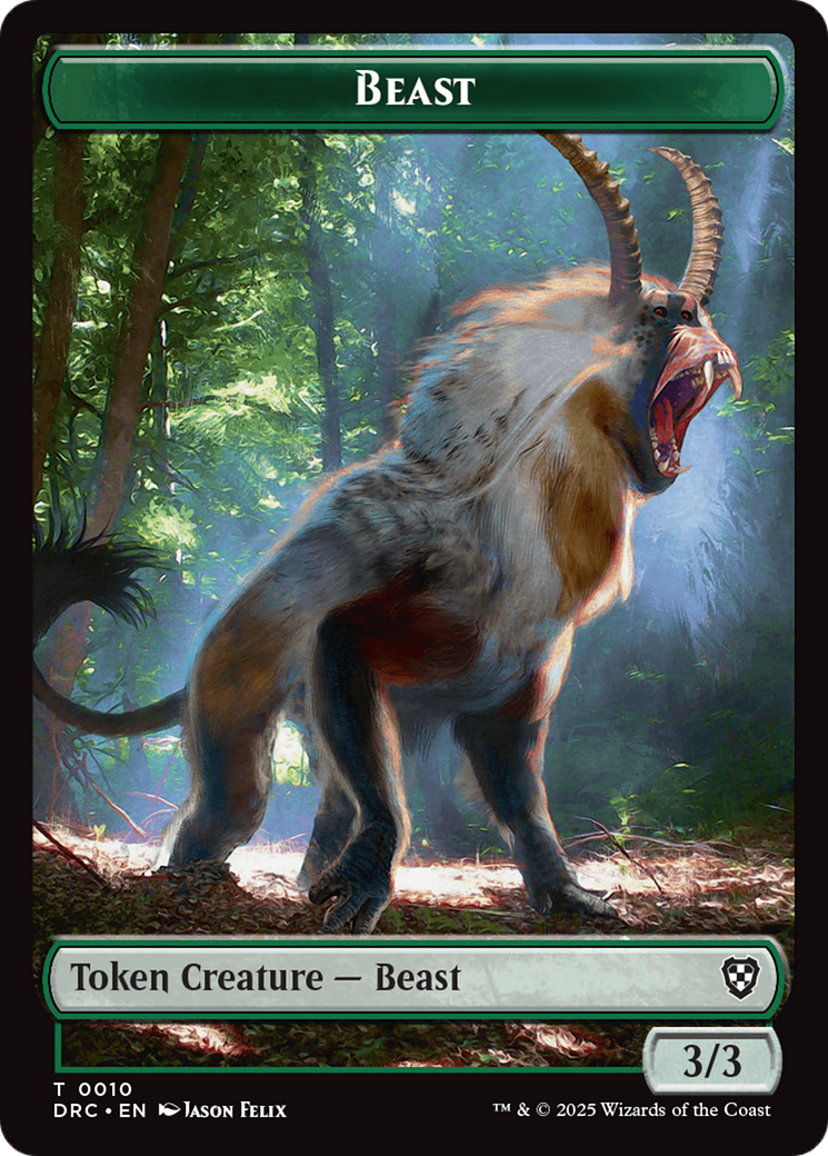 Beast (0010) // Beast (0011) Double-Sided Token [Aetherdrift Commander] | Gaming Infinity