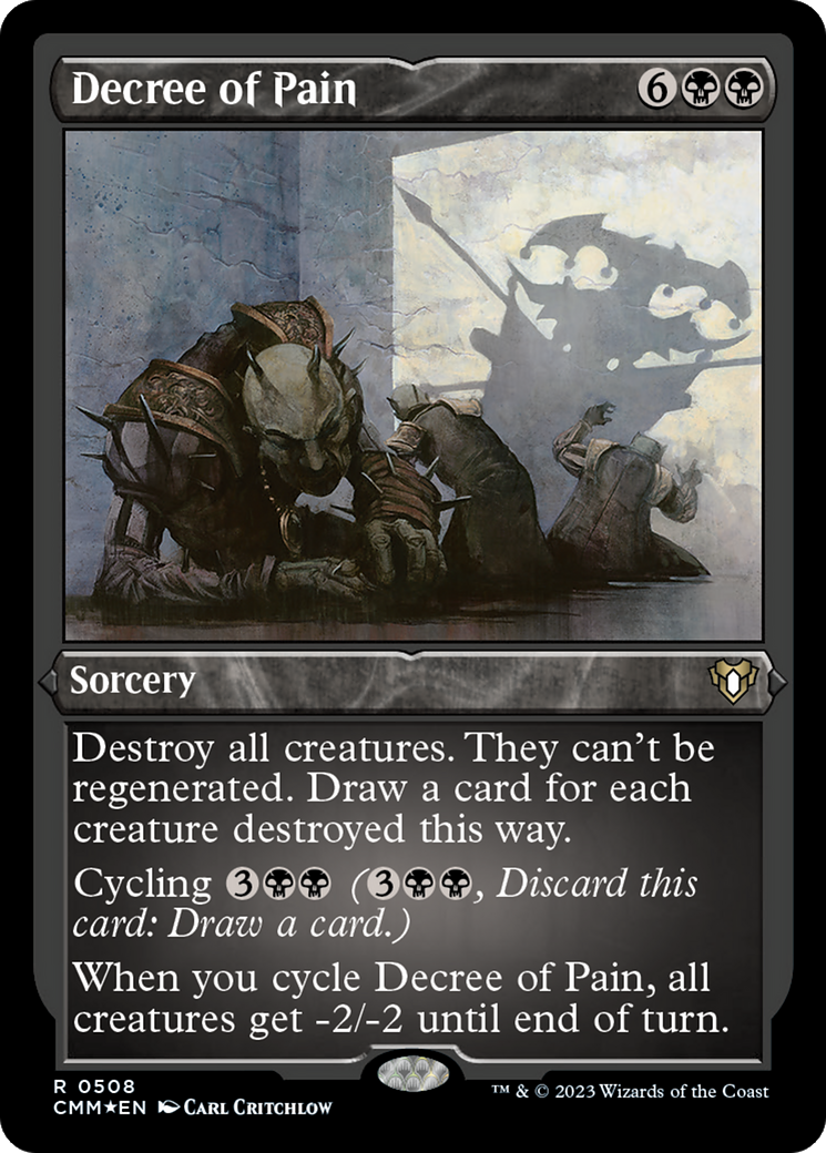 Decree of Pain (Foil Etched) [Commander Masters] | Gaming Infinity