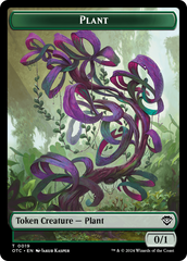 Plant Warrior // Plant Double-Sided Token [Outlaws of Thunder Junction Commander Tokens] | Gaming Infinity