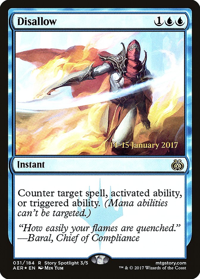 Disallow [Aether Revolt Prerelease Promos] | Gaming Infinity