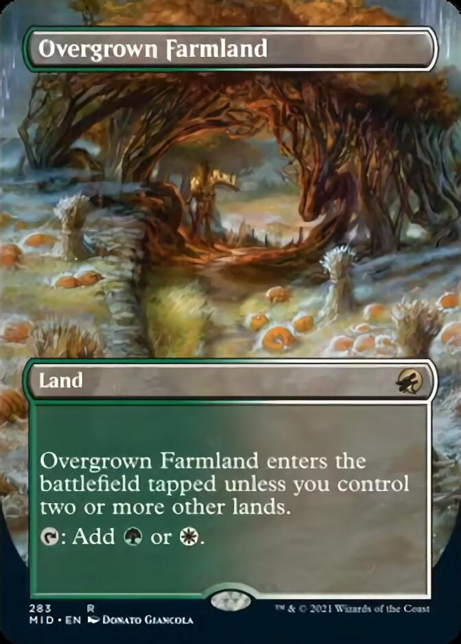 Overgrown Farmland (Borderless Alternate Art) [Innistrad: Midnight Hunt] | Gaming Infinity