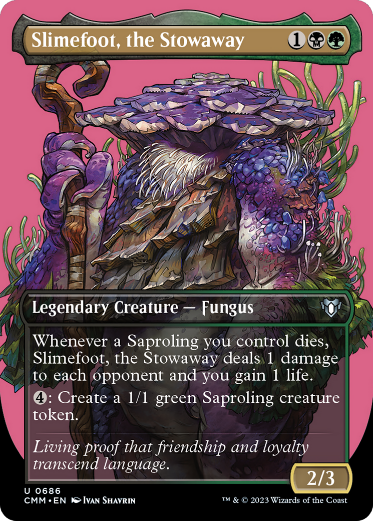 Slimefoot, the Stowaway (Borderless Profile) [Commander Masters] | Gaming Infinity