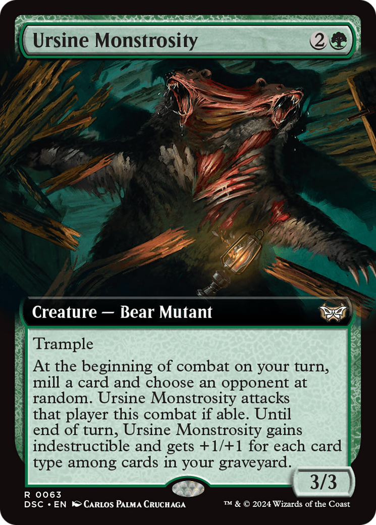 Ursine Monstrosity (Extended Art) [Duskmourn: House of Horror Commander] | Gaming Infinity