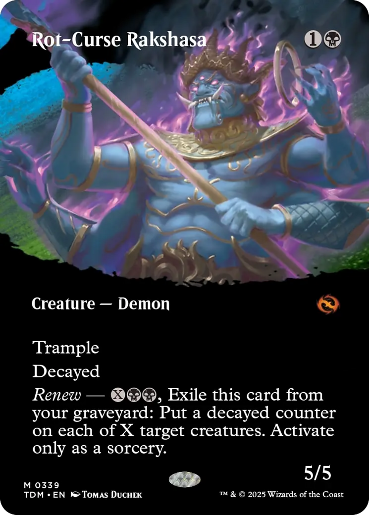 Rot-Curse Rakshasa (Borderless) [Tarkir: Dragonstorm] | Gaming Infinity