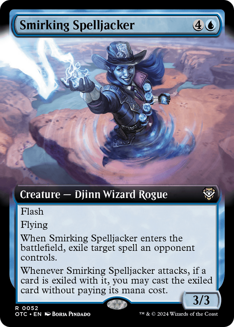 Smirking Spelljacker (Extended Art) [Outlaws of Thunder Junction Commander] | Gaming Infinity