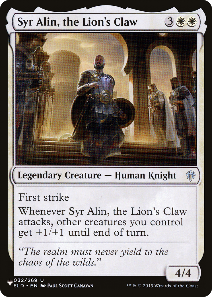 Syr Alin, the Lion's Claw [The List] | Gaming Infinity