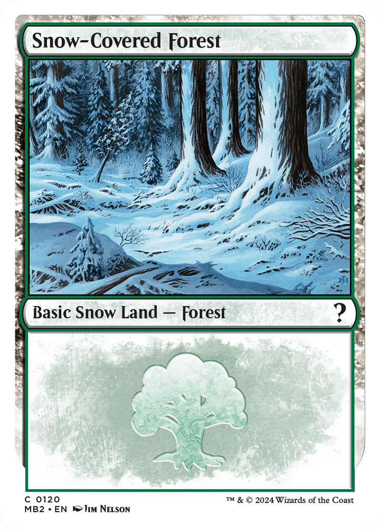 Snow-Covered Forest (White Border) [Mystery Booster 2] | Gaming Infinity