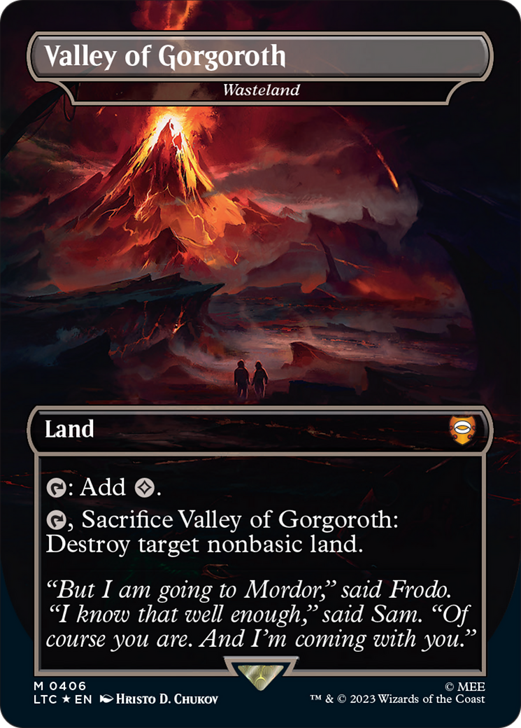 Valley of Gorgoroth - Wasteland (Surge Foil Realms and Relics) [The Lord of the Rings: Tales of Middle-Earth Commander] | Gaming Infinity