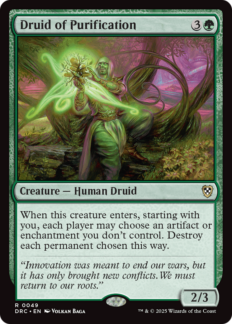 Druid of Purification [Aetherdrift Commander] | Gaming Infinity