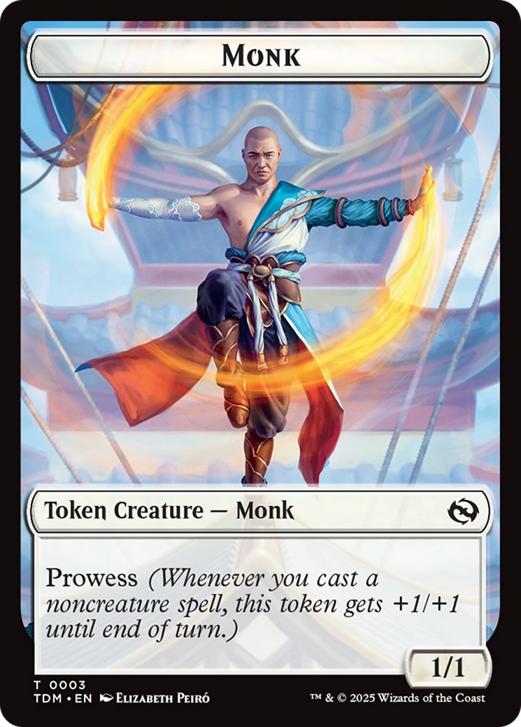 Copy // Monk Double-Sided Token [Tarkir: Dragonstorm Tokens] | Gaming Infinity