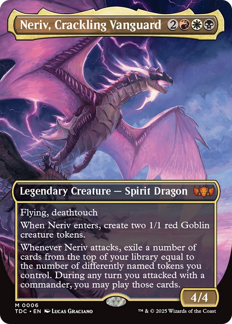 Neriv, Crackling Vanguard (Borderless) [Tarkir: Dragonstorm Commander] | Gaming Infinity