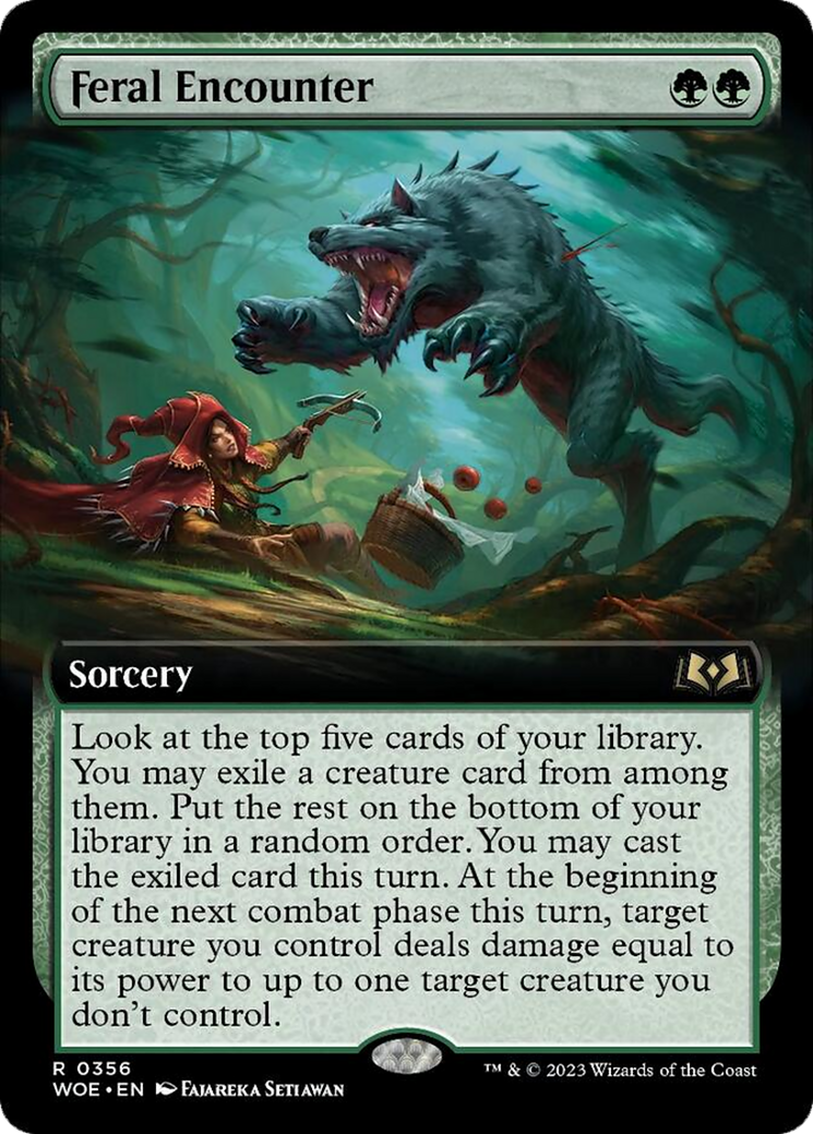Feral Encounter (Extended Art) [Wilds of Eldraine] | Gaming Infinity