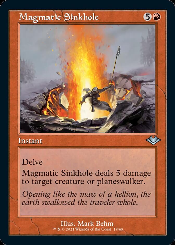 Magmatic Sinkhole (Retro Foil Etched) [Modern Horizons] | Gaming Infinity