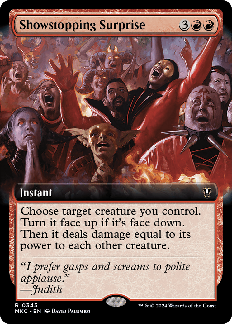 Showstopping Surprise (Extended Art) [Murders at Karlov Manor Commander] | Gaming Infinity