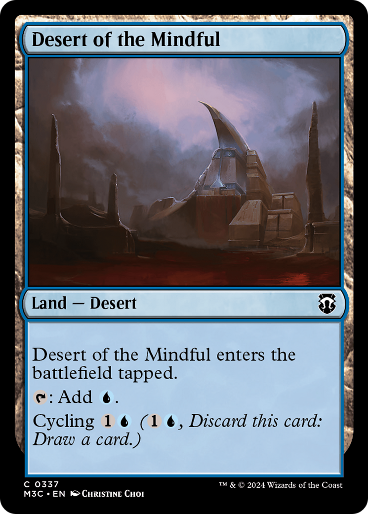 Desert of the Mindful (Ripple Foil) [Modern Horizons 3 Commander] | Gaming Infinity