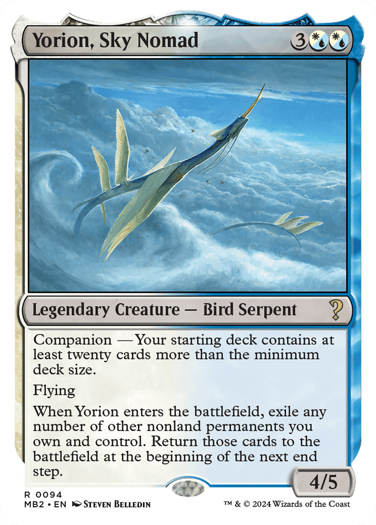 Yorion, Sky Nomad (White Border) [Mystery Booster 2] | Gaming Infinity