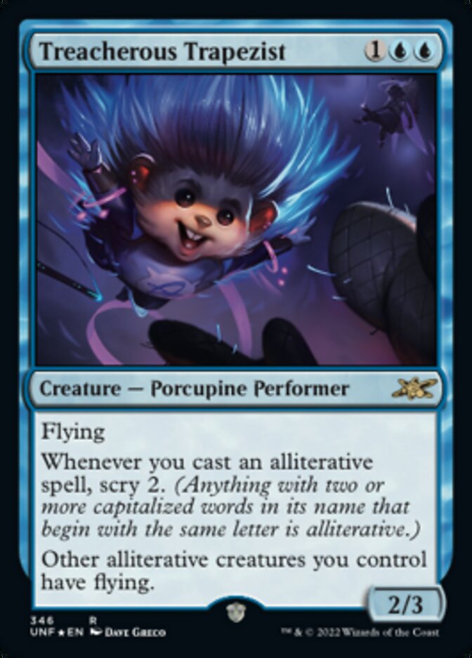 Treacherous Trapezist (Galaxy Foil) [Unfinity] | Gaming Infinity