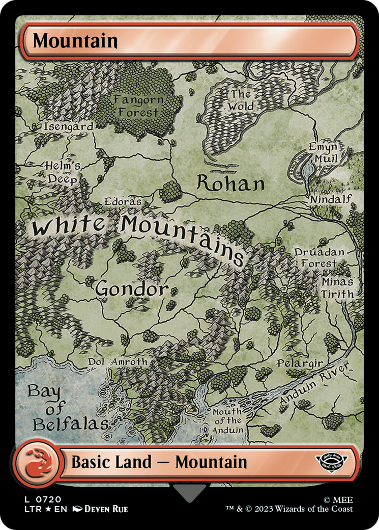 Mountain (720) (Surge Foil) [The Lord of the Rings: Tales of Middle-Earth] | Gaming Infinity