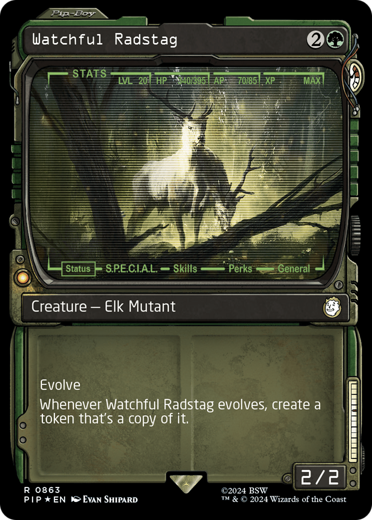 Watchful Radstag (Showcase) (Surge Foil) [Fallout] | Gaming Infinity