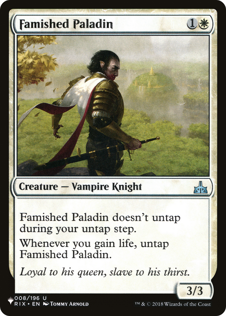 Famished Paladin [The List] | Gaming Infinity