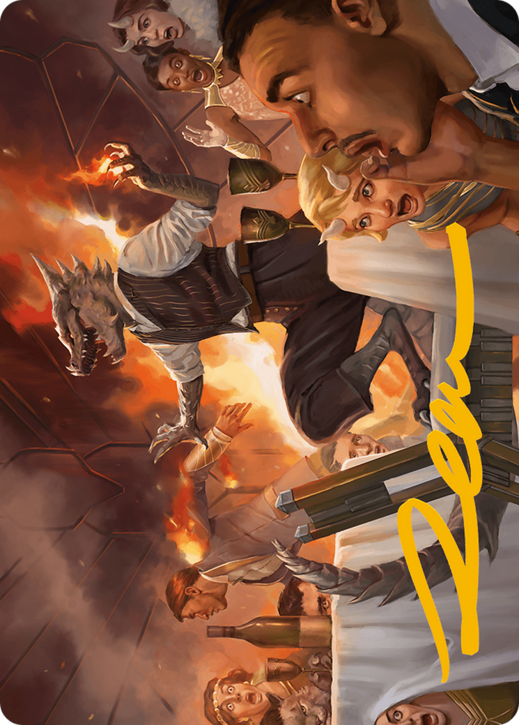Party Thrasher Art Card (Gold-Stamped Signature) [Modern Horizons 3 Art Series] | Gaming Infinity